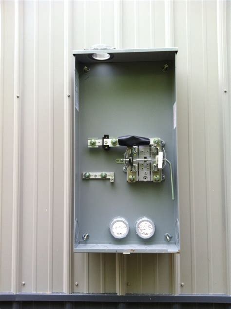 mounting meter box to metal building|meter box attached to siding.